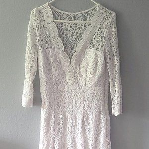 Lulus White Lace Mini Dress